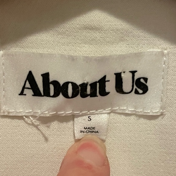 Revolve About Us White Tailored Blazer with Notched Lapels size S EUC - Picture 5 of 9